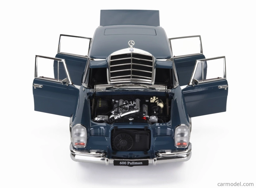 Nzg Mercedes Benz S-class 600 Lwb Pullman (w100) 1963-1981 1:18 Svetlomodrá