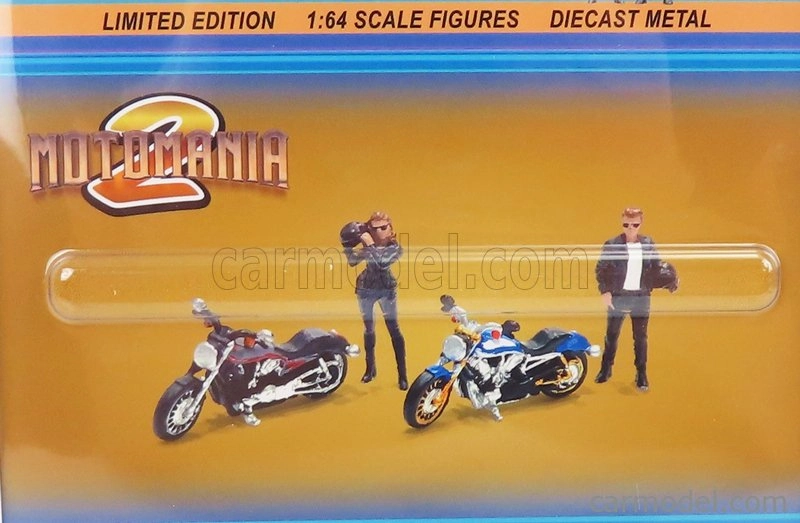 Americká dioráma Sada figúrok Motomania - Motocykel 1:64 čierny