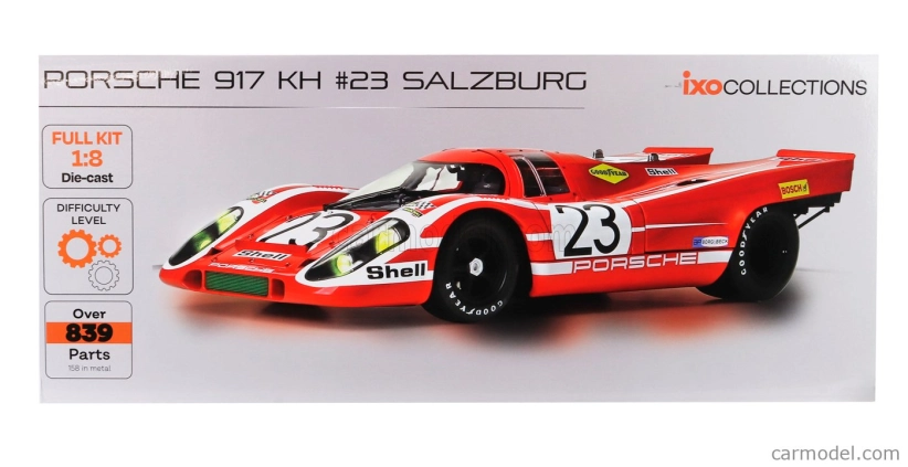 Ixo-models Porsche 917k 4.9l Team Salzburg N 23 Winner 24h Le Mans 1970 Hans Herrmann - Richard Attwood 1:8 Červená Bílá