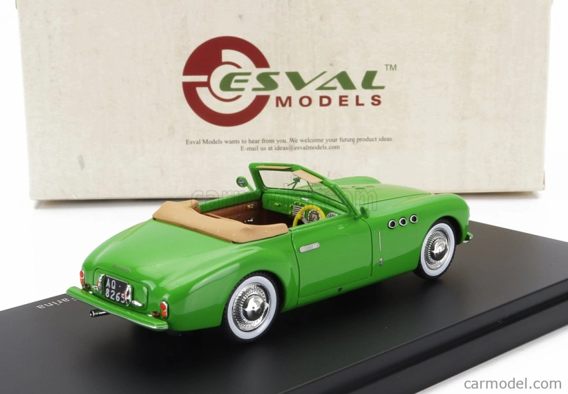 Esval model Cisitalia 202 Sc Stabilimenti Farina Cabriolet Open 1947 1:43 Zelená