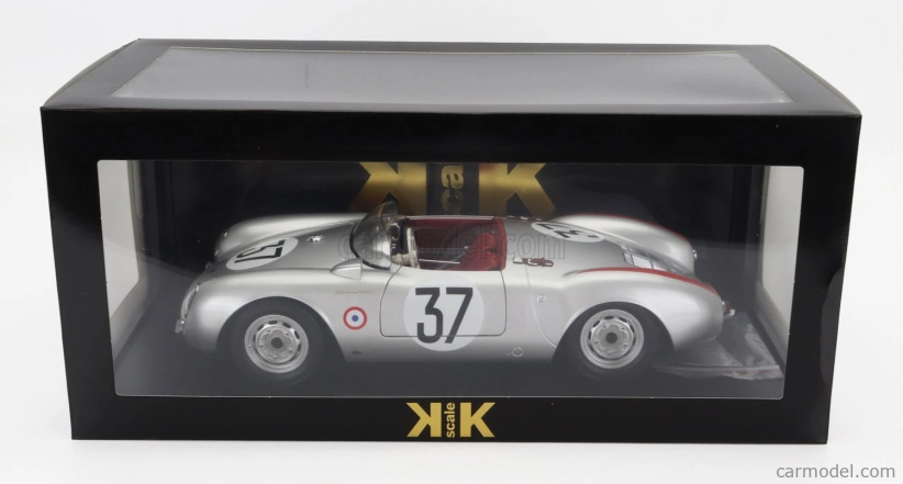 Porsche 550 Rs Spider 1.5l Team Porsche Kg N 37 24h Le Mans 1955 H.polensky - R.von Frankenberg 1:12 Silver
