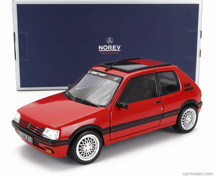 Norev Peugeot 205 1.9 Gti Pts disky 1992 1:18 červená