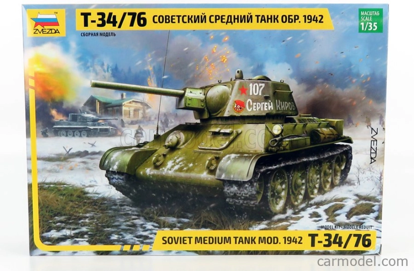 Zvezda Kampfpanzer T-34/76 Tank Military 1942 1:35 /