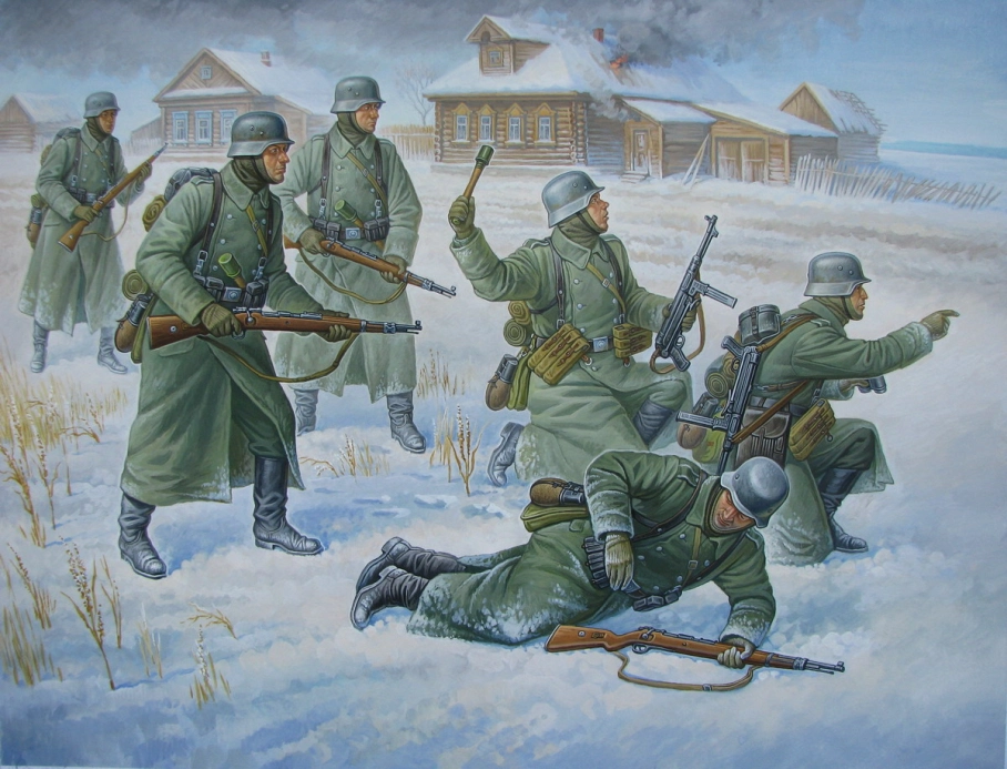 Zvezda figurky - německá pěchota (zimní uniforma) (1:72)