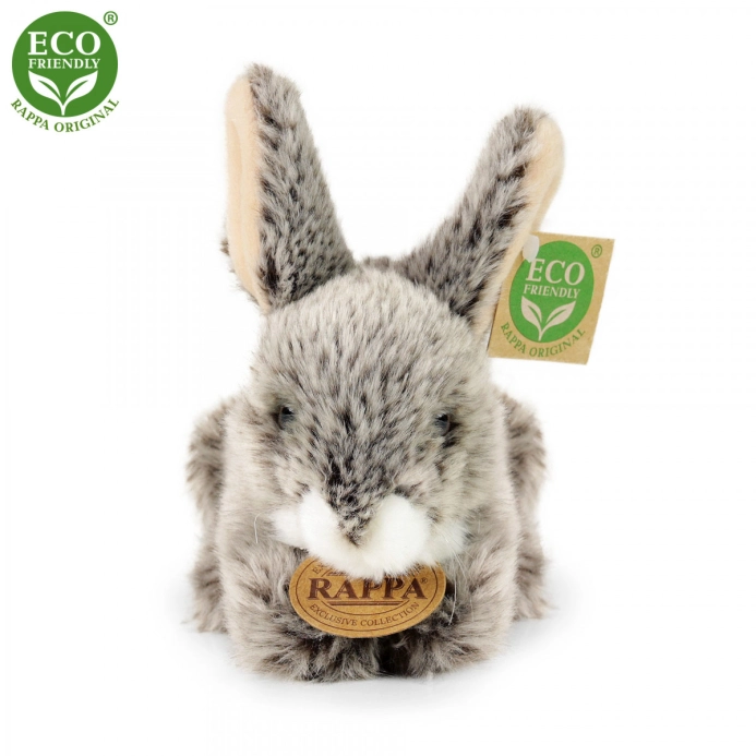 Rappa Plyšový králik tmavosivý ležiaci 17 cm ECO-FRIENDLY
