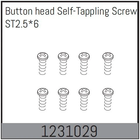 1231029 - Button Head Screws M2.5*6 (8)