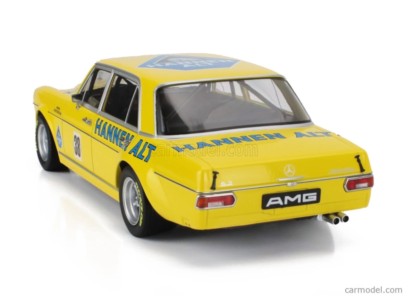 Werk83 Mercedes benz 300 Sel 6.8 Team Hannen Alt N 38 Hockenheim 1971 Hans Heyer 1:18 Žltá