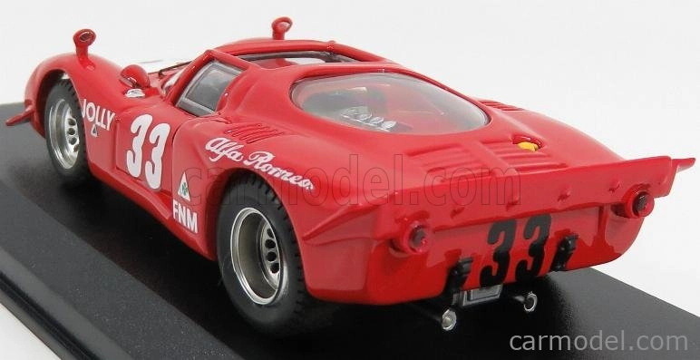 Najlepší model Alfa romeo 33.2 N 33 Winner 3h Rio De Janeiro 1969 C.pace 1:43 Červená Biela