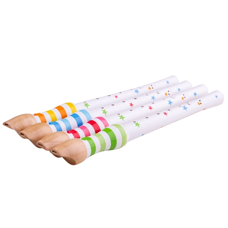Bigjigs Toys Drevená flauta 1ks modrá