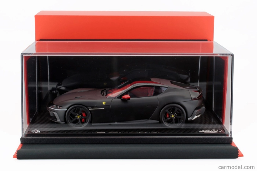 Bbr-models Ferrari 12cilindri V12 830cv Panoramic Roof 2024 - Con Vetrina - With Showcase 1:18 Nero Opaco - Matná Černá