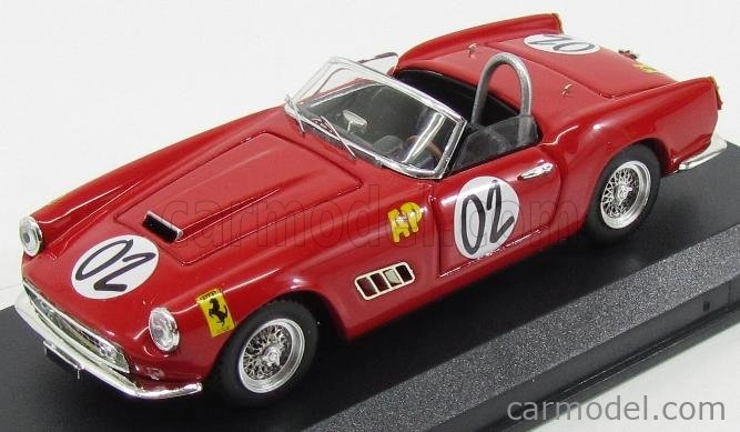 Art-model Ferrari 250 Spider California N 2 Winner 2h Relay Marlboro Cup - Chassis #1085 1961 A.wylie 1:43 Red