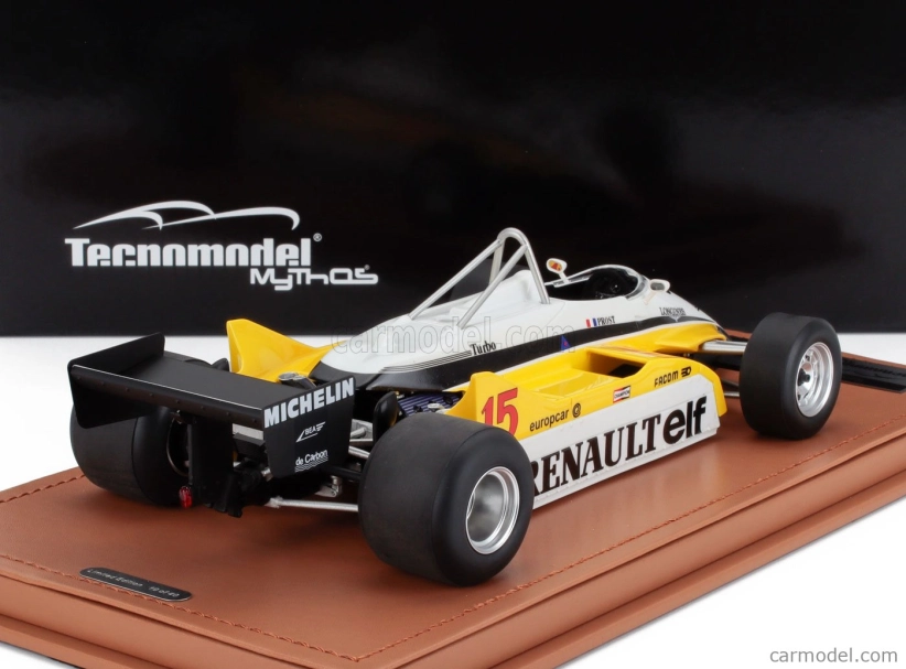 Tecnomodel Renault F1  Re30b V6 Turbo Team Renault Elf N 15 Winner Brazilian Gp 1982 Alain Prost 1:18 Bílá Žlutá Černá