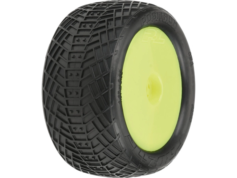 Pro-Line kolo 2.2", pneu Positron MC Buggy zadní, disk Velocity H12 žlutý (2)