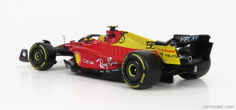 Bburago Ferrari F1-75 Scuderia Ferrari N 55 2022 Carlos Sainz 1:18, červená