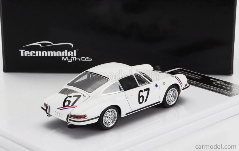 Tecnomodel Porsche 901 911 S Team P.boutin N 67 24h Le Mans 1967 P.boutin - P.sanson 1:43 White