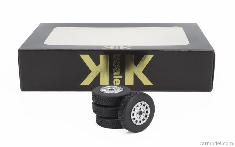 Kk-scale Accessories Set 4x Wheels And Rims For Volkswagen Scirocco Mki Gti 1976 1:18 Černý Chrom