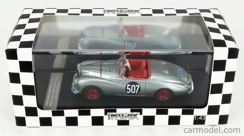Matrix scale models Sunbeam Alpine N 507 Rally Des Alpes Open 1953 S.moss - J.cutts 1:43 Silver