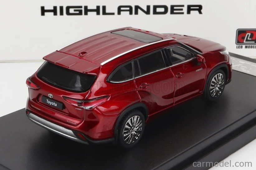 LCD model Toyota Highlander 2022 1:64 Červená