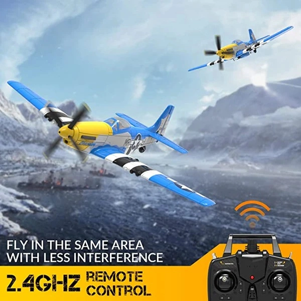 RC lietadlo Volantex Mustang P51D, modré | RCprofi.sk