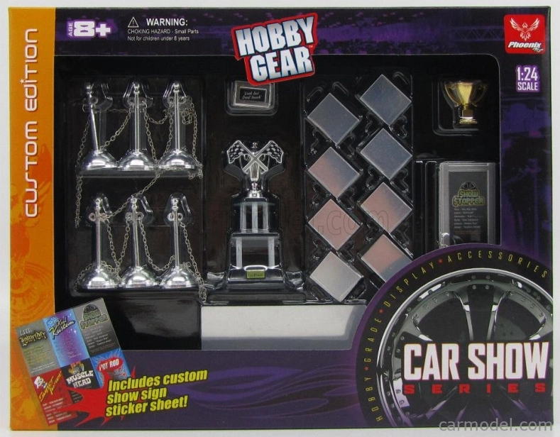 Hobby gear Accessories Set Award Winner Custom Car With Trophy 1:24