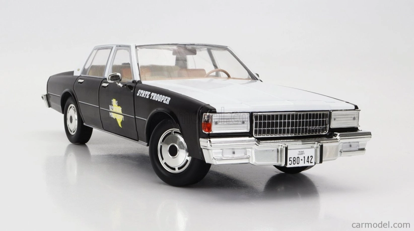 Greenlight Chevrolet Caprice Texas Police Department 1987 1:18 Černá Bílá