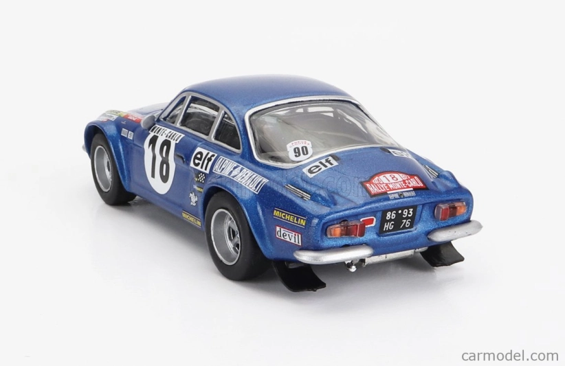 Ixo-models Renault Alpine A110 1800s N 18 Winner Rally Montecarlo 1973 1:43, modrá