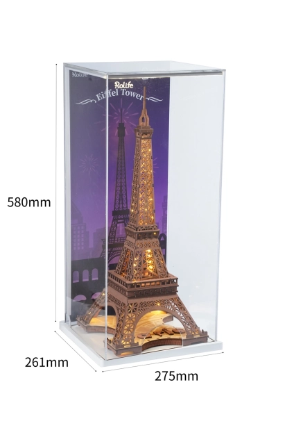 RoboTime 3D drevené puzzle Rolife Eiffelova veža Night Shining