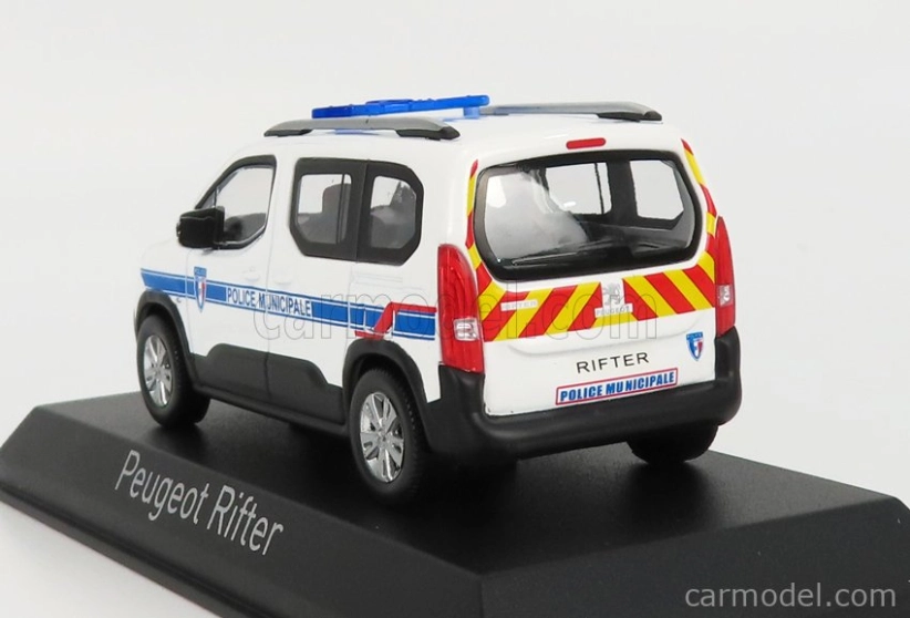 Norev Peugeot Rifter Police Municipale 2019 1:43 Biela modrá červená žltá