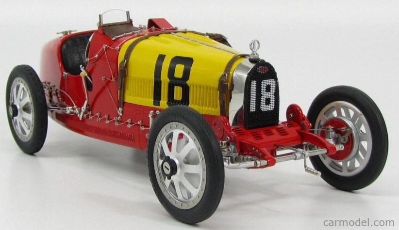 Cmc Bugatti T35 N 18 National Colour Project Spain 1924 1:18 Červená Žlutá