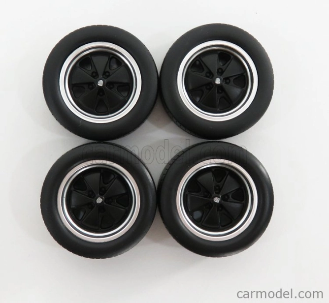 Kk-scale Accessories Porsche 911 4x Wheels And Tire Set 1976 1:18 Black