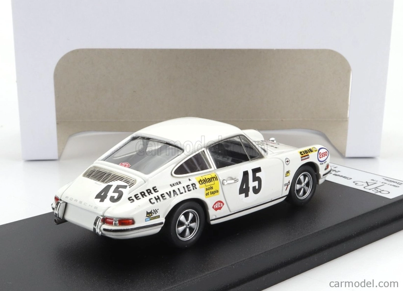 Trofeu Porsche 911s Coupe Team C.laurent N 45 24h Le Mans 1970 Claude Laurent - Jacques Marche 1:43 Bílá