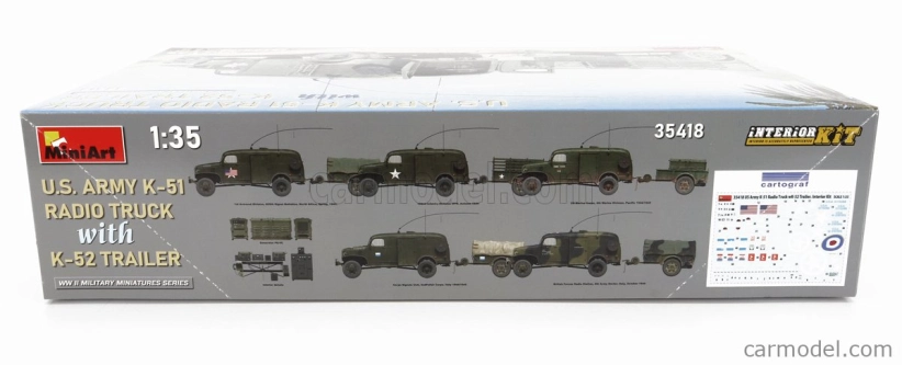 Miniart Chevrolet K-51 Radio Truck s prívesom K-52 Usa Army 1951 1:35 /