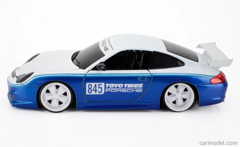 Jada Porsche 911 996 Gt3 Toyo Tires N 845 Racing Coupe 1999 1:24 Bílá Modrá