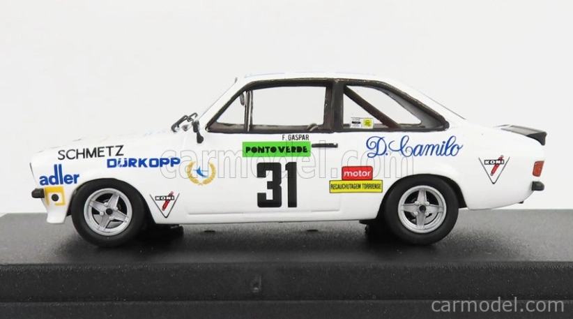 Trofeu Ford england Escort Mkii Rs 2000 N 31 2nd Rally Vila Do Conde 1981 F.gaspar 1:43 White