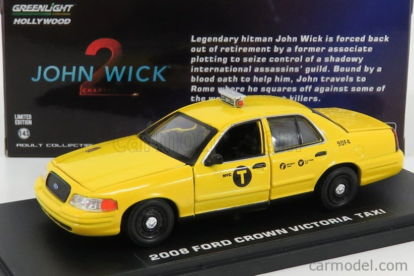 Greenlight Ford usa Crown Victoria Nyc Taxi 2011 - John Wick Ii 1:43 Žlutá