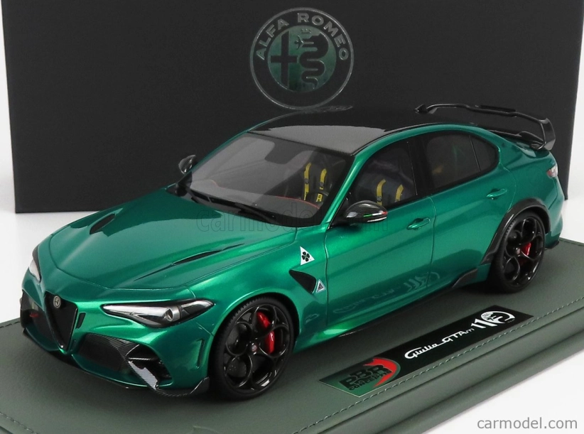 Bbr-models Alfa romeo Giulia Gtam 2020 - Con Vetrina - S vitrínou 1:18 Verde Montreal - Green Met