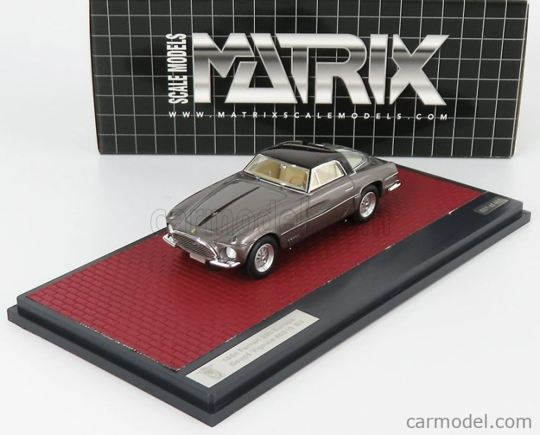 Modely v mierke Matrix Ferrari 250 Europa Vignale Ch.0313eu Coupe 1954 1:43 sivá čierna