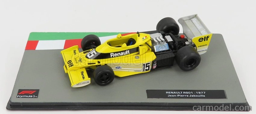 Edicola Renault F1 Rs01 N 15 Sezóna 1977 Jean Pierre Jabouille 1:43 žltá čierna