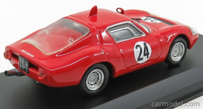 Najlepší model Fiat Abarth Ot1300 N 24 Winner Trento-bondone 1968 Karl Federhofer 1:43 Červená
