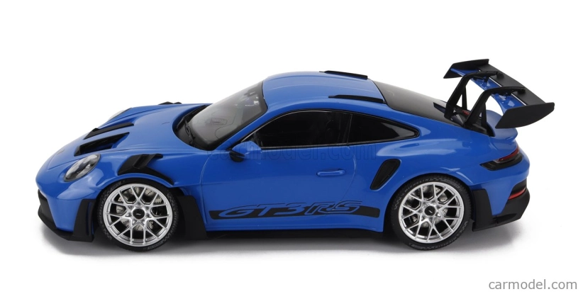 Minichamps Porsche 911 992 Gt3 Rs Coupe 2023 - Silver Rims 1:18 Blue