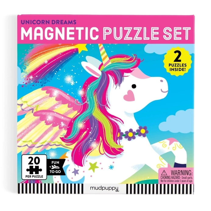 Mudpuppy Magnetické puzzle Jednorožci a jejich sny 2x20 dílků