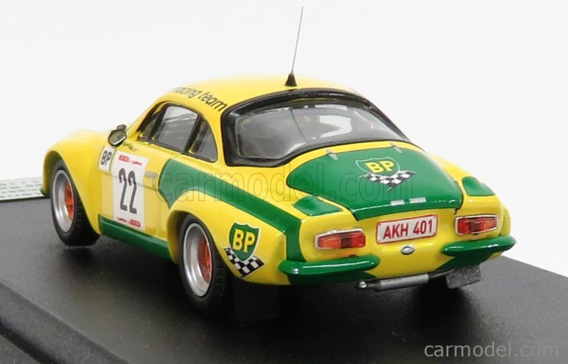 Trofeu Renault A110 Alpine N 22 Rally Ypres 1976 F.roothaert - E.nijs 1:43 Žltozelená