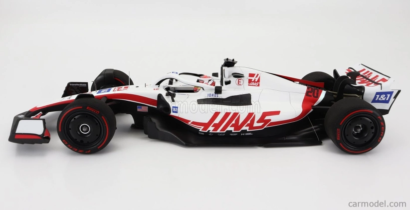 Minichamps Haas F1 Vf-22 Ferrari Team Haas N 20 5th Bahrain Gp 2022 Kevin Magnussen 1:18 Biela čierna červená