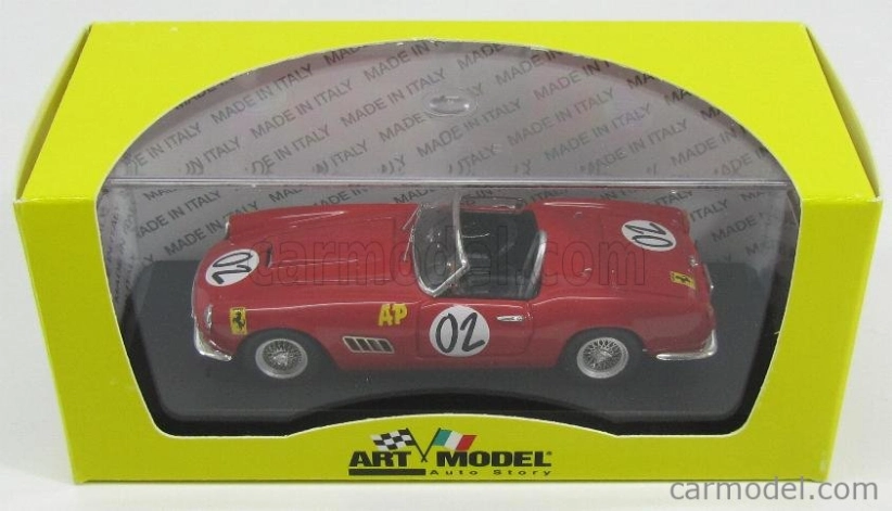 Art-model Ferrari 250 Spider California N 2 Winner 2h Relay Marlboro Cup - Chassis #1085 1961 A.wylie 1:43 Red