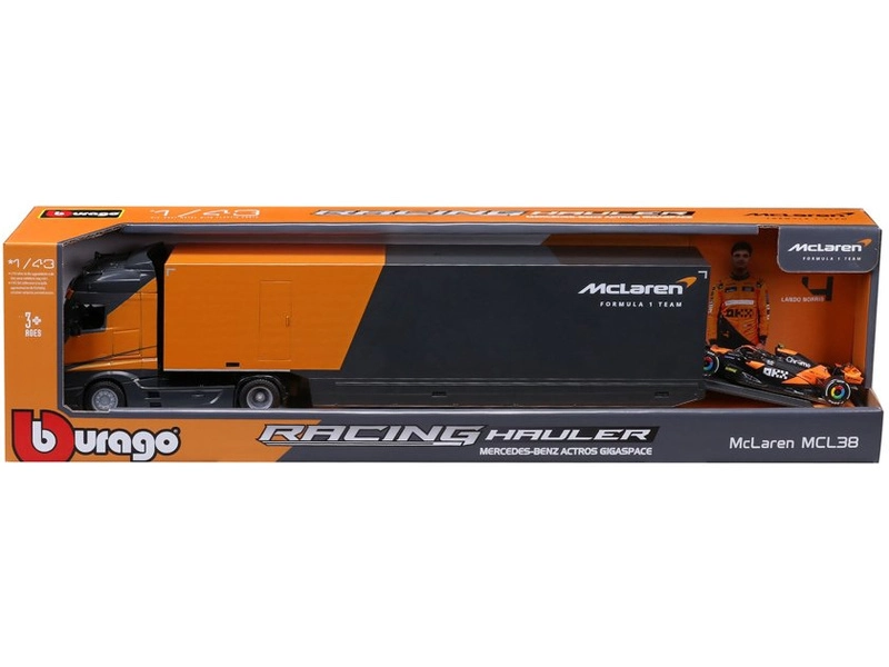 Bburago McLaren Team MCL38 (2024) 1:43 #4 Norris, ťahač