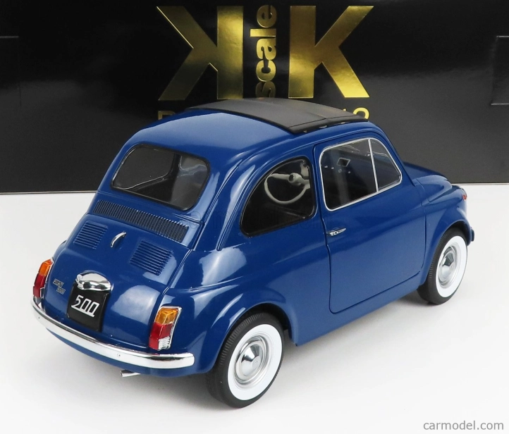 Fiat 500 1968 v mierke 1:12 modrá