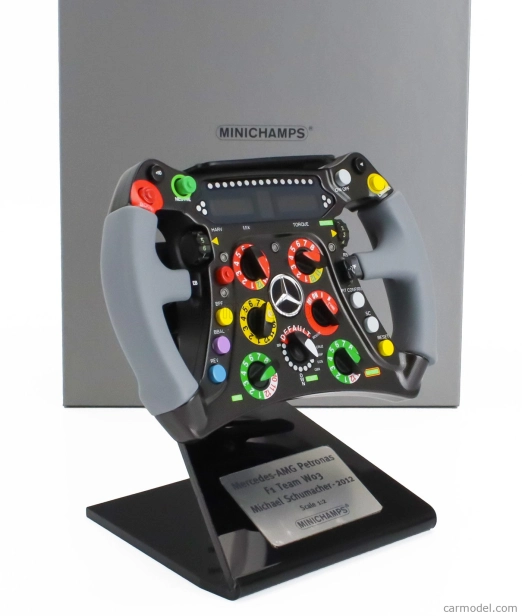 Minichamps Accessories Steering Wheel - Volante F1 Mercedes Gp Mgpw03 Petronas Season 2012 Michael Schumacher 1:2 Černá Stříbrná
