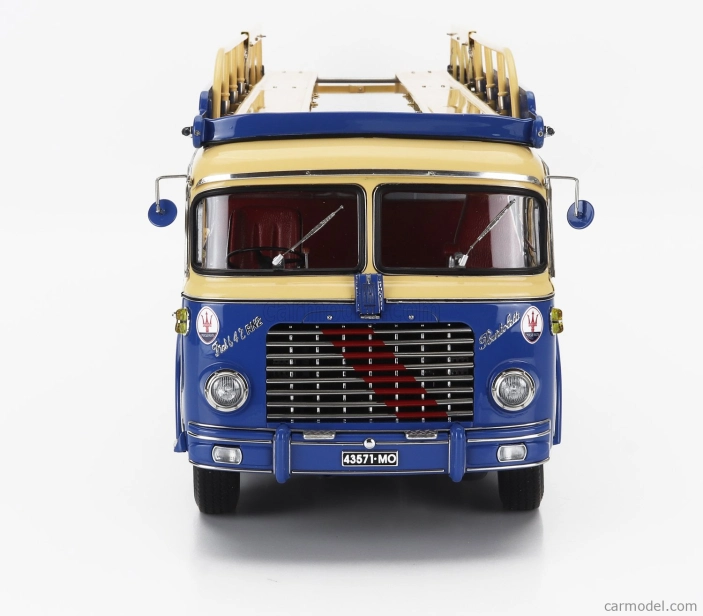 Cmc Fiat 642rn2 Nákladné auto Bartoletti Maserati Car Transporter 1957 1:18 Modrá žltá