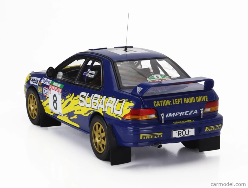 Sun-star Subaru Impreza 555 N 8 Rally Nový Zéland 1997 Peter Bourne - Craig Vincent 1:18 Modro-žltá
