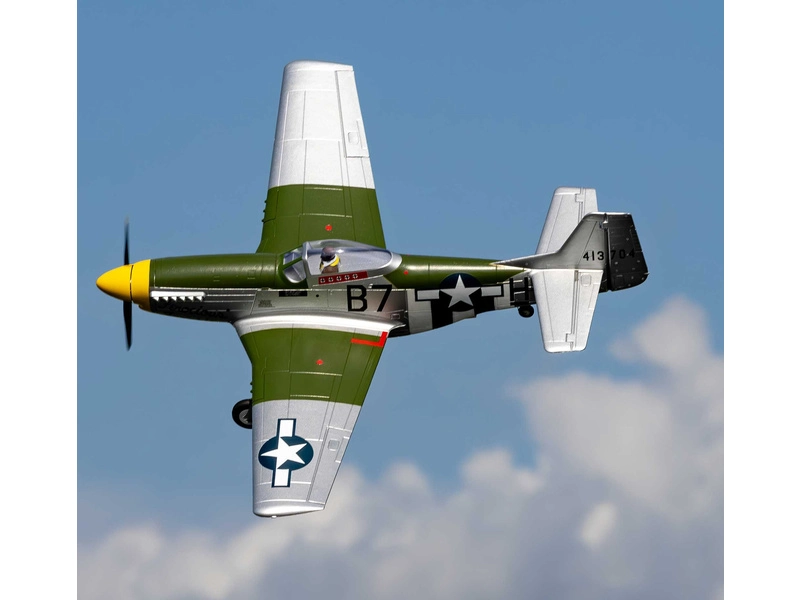 RC letadlo E-flite P-51D Mustang 1.0m AS3X+ SAFE Select BNF Basic